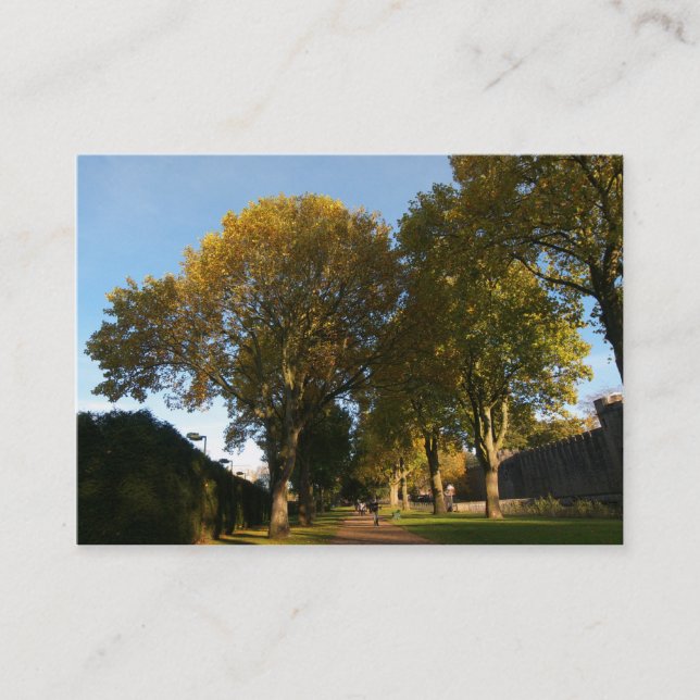 Hösten i parken visitkort (Framsida)