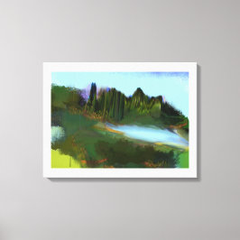 Hösten i parkens digitala målning canvastryck