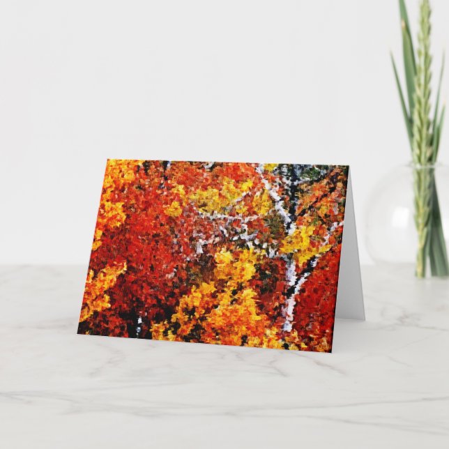 Hösten i skogen - Färgkort för Art Greeting Kort (Framsida)