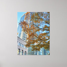 Hösten i staden canvastryck