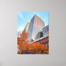 Hösten i staden canvastryck