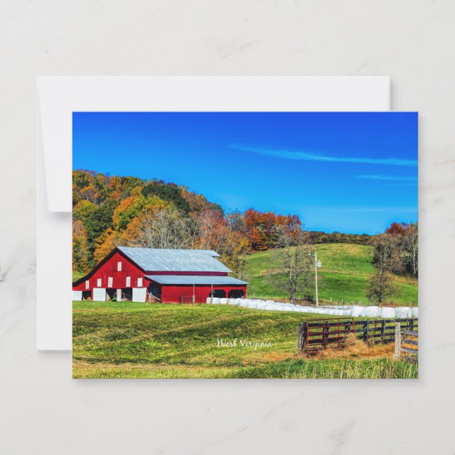 Hösten i Väster Virginia Kort (Framsida)