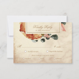 Hösten känner elegant blommigt - OSA - måltidskort