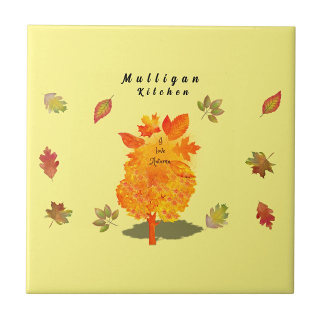 Hösten Kärlek Kakelplatta (Framsidan)