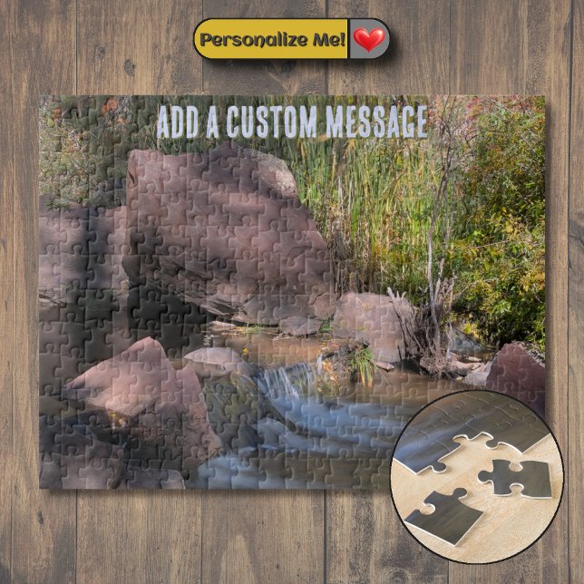Hösten kommer till San Antonio Creek Pussel (Autumn comes to San Antonio Creek Jigsaw Puzzle)