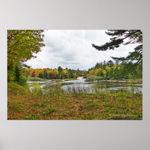 HÖSTEN KOMMER TILL TAHQUAMENON FALLS-OMRÅDET/MICHI POSTER