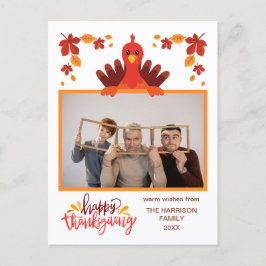 Hösten Lämna Turkey Happy thanksgiving Photo Vykort