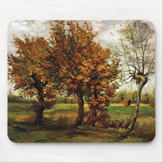 Hösten landskap med fyra träd av Van Gogh Musmatta
