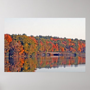 Hösten längs Wisconsin River Poster