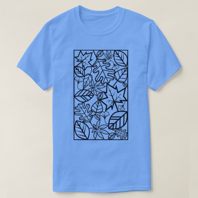 Hösten LeavesBlack T Shirt (Design framsida)