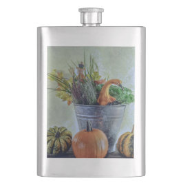 Hösten lever fortfarande med pumpor, blommor fickplunta