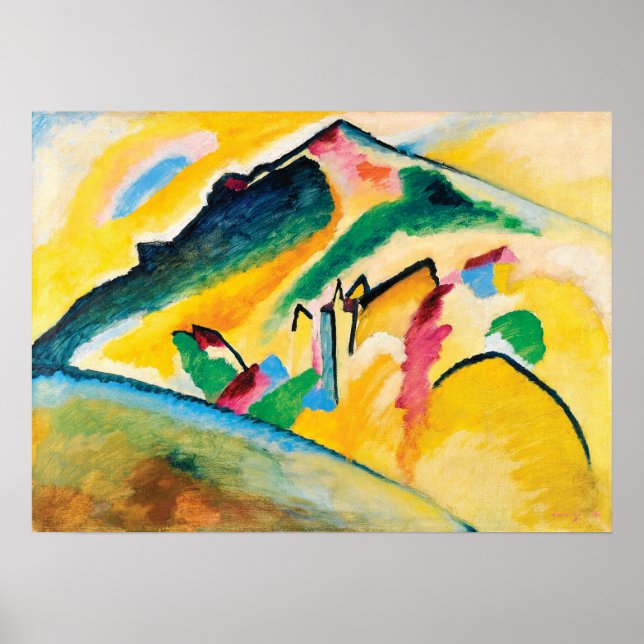 Hösten liggande av Wassily Kandinsky Poster (Framsidan)