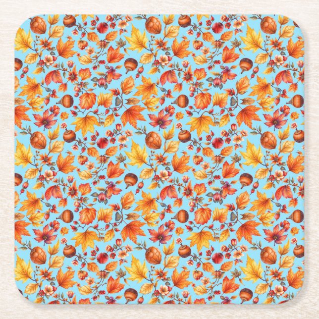 Hösten ligger i Luft Underlägg Papper Kvadrat (Framsidan)