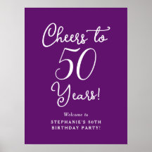 Hösten Lila Cheers till 50 års födelsedag Välkomna