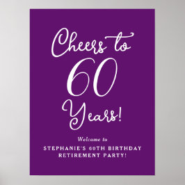 Hösten Lila Cheers till 60 år Pension Poster