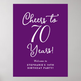 Hösten Lila Cheers till 70 års födelsedag Välkomna Poster