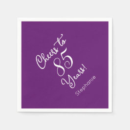 Hösten Lila Cheers till 85 år 85 födelsedagar Pappersservett