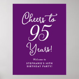 Hösten Lila Cheers till 95 års födelsedag Välkomna Poster
