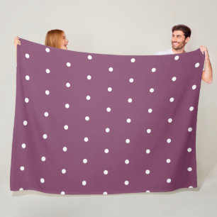 Hösten Lila White Geometric Polka dots Fleecefilt