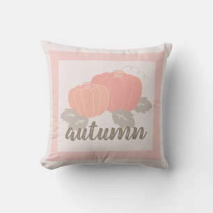 Hösten - Ljus rosa Pumpkins Dekorativ kudde