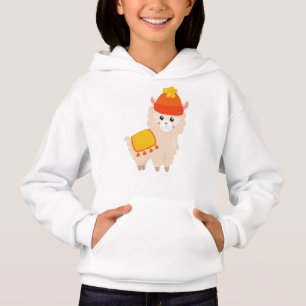 Hösten Llama, Cute Llama, Alpaca, Llama med hatt T Shirt