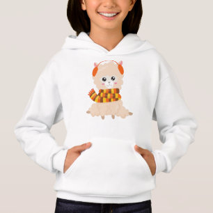 Hösten Llama, Cute Llama, Llama with Scarf, Alpaca T Shirt