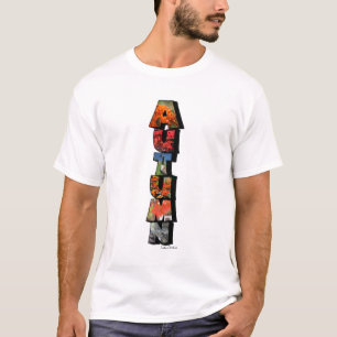 Hösten Lodrät Big Brev T-Shirt