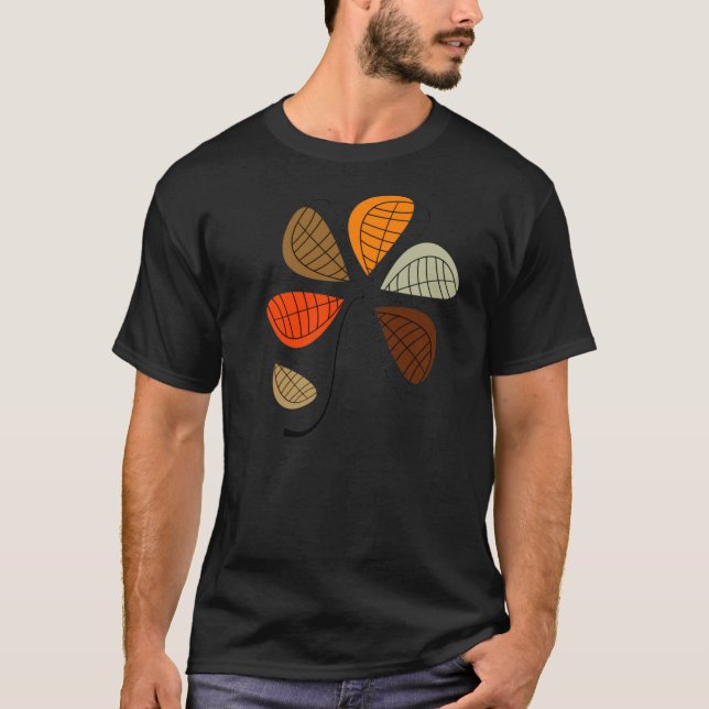 Hösten Löv Abstrakt T Shirt (Framsida)