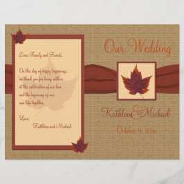 Hösten Löv Bröllopsprogram