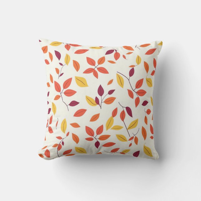 Hösten Löv Cushion - Mysigt Höst färger Kudde (Framsida)