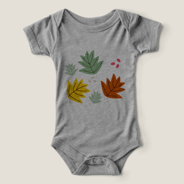 Hösten Löv Fall Roligt kostym för baby T Shirt (Design Framsida)