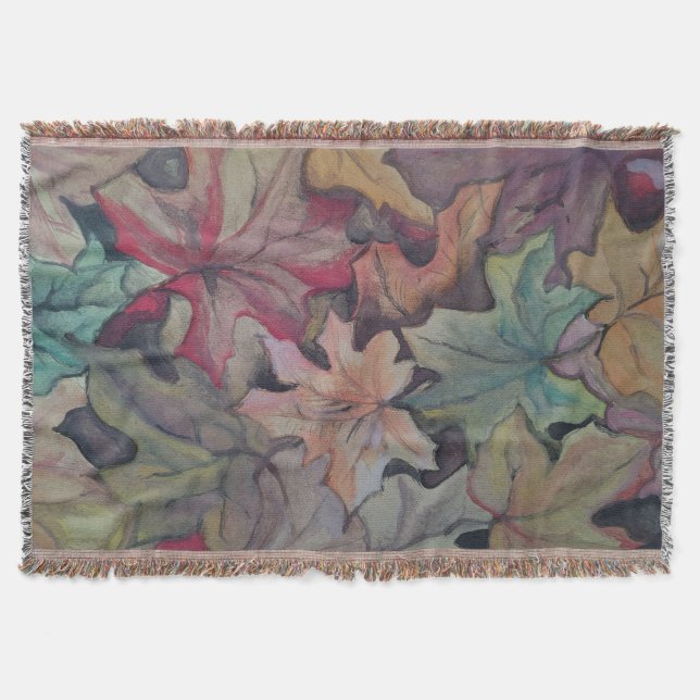 Hösten löv-hölje filt (Framsidan)