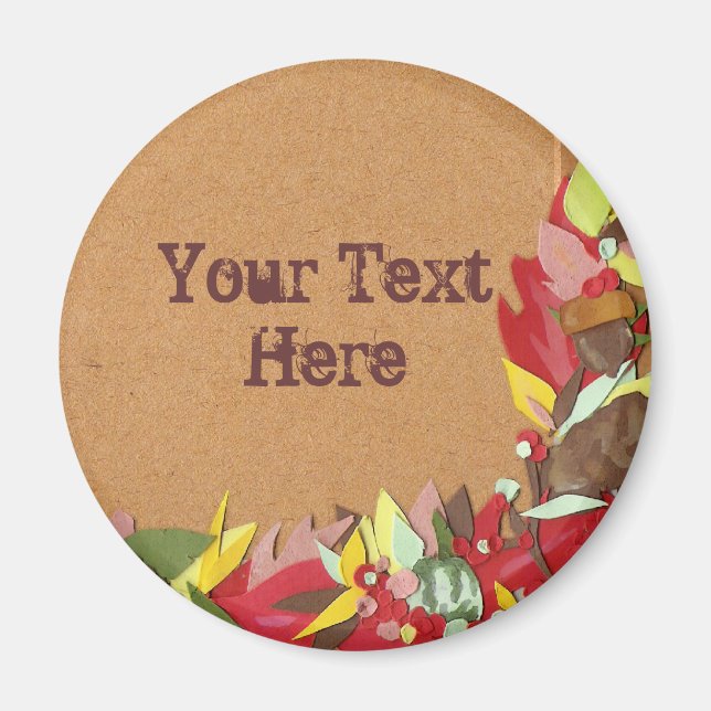 Hösten Löv Magnet - Anpassat (Framsidan)