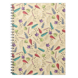 Hösten Löv Medley Colorful Fall Anteckningsbok