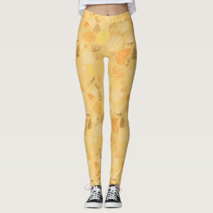 Hösten, Löv Mönster 4 Leggings