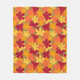 Hösten Löv Mönster Fleecefilt