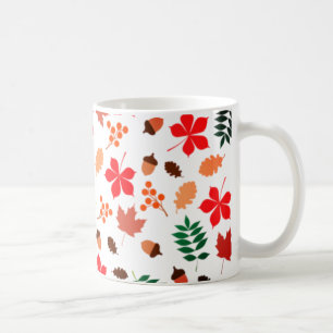 hösten, löv, mönster kaffemugg
