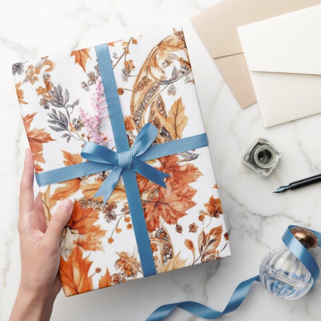 Hösten Löv Mönster Presentpapper (Gifting)