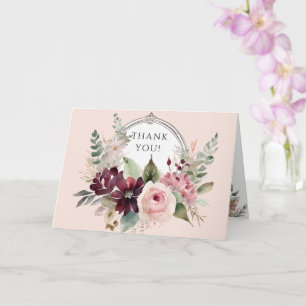 Hösten Löv Rosa Blommigt Fall WAN (utandning) Baby Kort