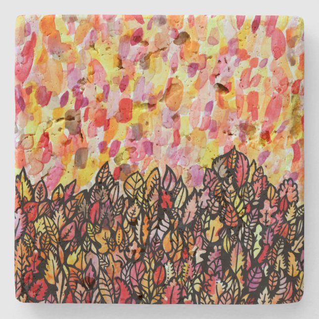 Hösten Löv Stenunderlägg (Framsidan)