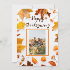 Hösten Löv Thanksgiving Hälsning Julkort