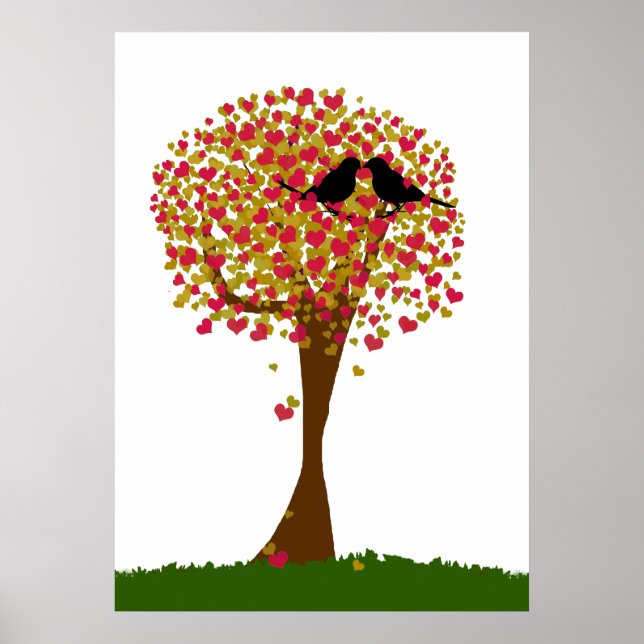 Hösten Love birds Poster (Framsidan)