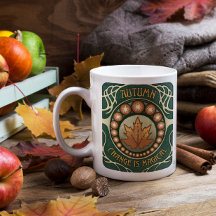 Hösten Magic Vintage Stil Mugg
