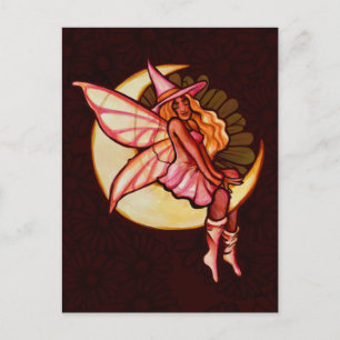 Hösten Måne Fairy Witch Daisy Artwork MoonChild Vykort