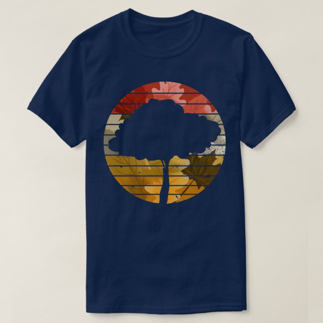 Hösten Maple Löv Wildlife Natature Forest Träd Ret T Shirt (Design framsida)