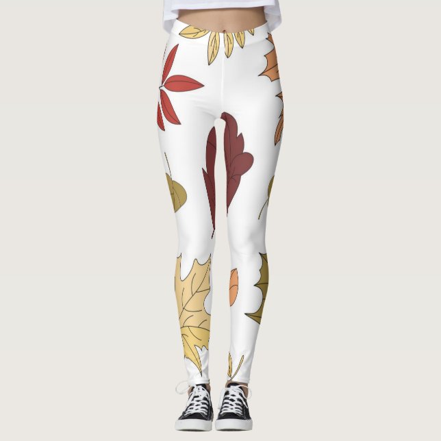 Hösten mönster leggings (Framsida)