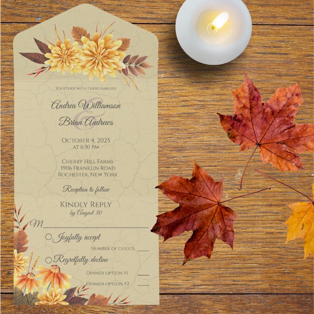 Hösten Morsa med Foliage (Available without dinner options or with QR code included. )