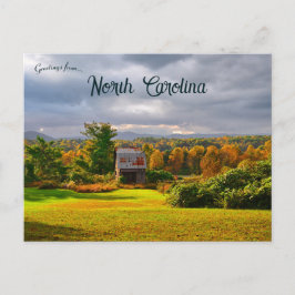 Hösten nära Mt Airy North Carolina Vykort