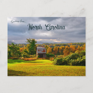 Hösten nära Mt Airy North Carolina Vykort