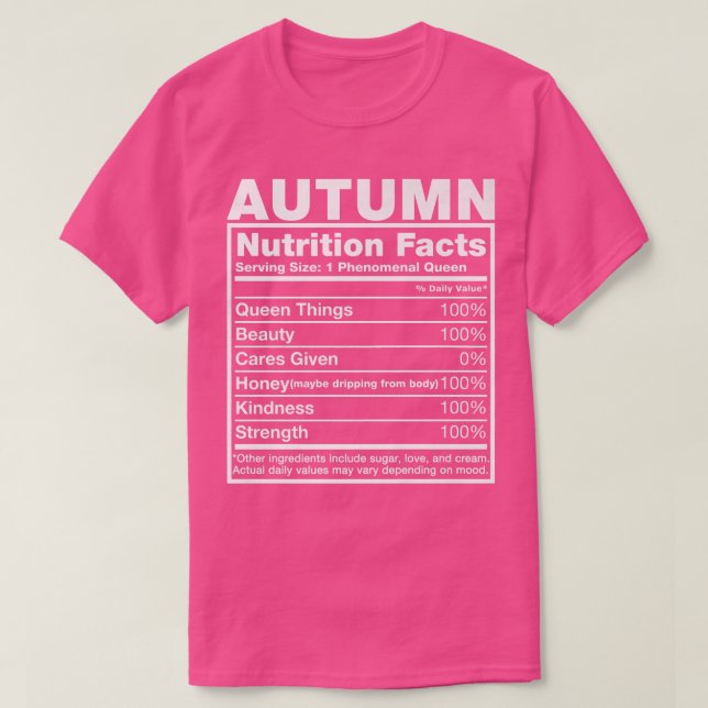 Hösten - näringsbristHösten Namn födelsedag T Shirt (Design framsida)